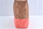 Auth CELINE Horizontal Cabas Bicolor Shoulder Tote Bag Leather Pink Brown 0396D Sale