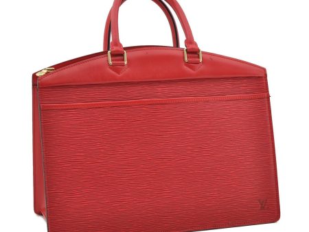 Authentic Louis Vuitton Epi Riviera Hand Bag Red M48187 LV 3129D Online Hot Sale