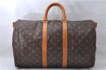 Auth Louis Vuitton Monogram Keepall Bandouliere 45 Boston Bag M41418 LV 2893D Supply