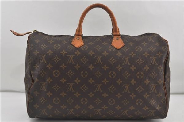 Authentic Louis Vuitton Monogram Speedy 40 Hand Boston Bag M41522 LV 5545D Online now