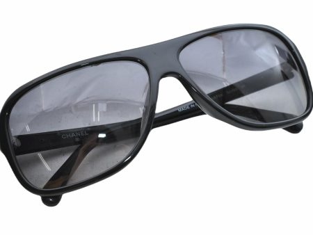 Authentic CHANEL Sunglasses Black 40870AS0123 CC Logos 6285A For Cheap