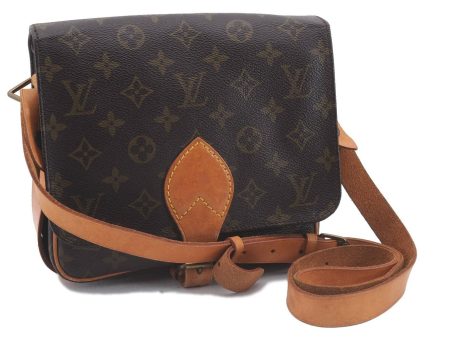 Auth Louis Vuitton Monogram Cartouchiere MM Shoulder Cross Bag M51253 LV 3164D Sale