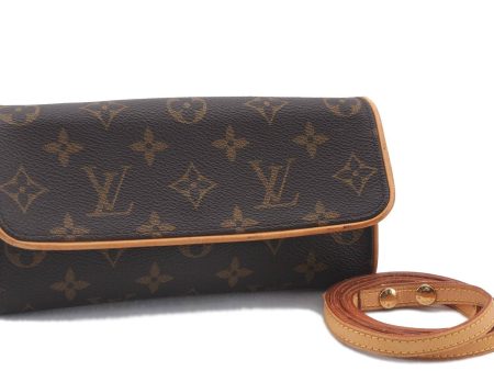 Authentic Louis Vuitton Monogram Pochette Twin PM Shoulder Bag M51854 LV 3114D Online Sale