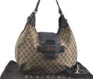 GUCCI Web Sherry Line Shoulder Hand Bag GG Canvas Leather 296851 Brown J0490 on Sale