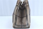 Auth BURBERRY Nova Check Vintage Shoulder Hand Bag PVC Leather Brown Beige H8797 on Sale