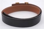 Authentic HERMES Constance Ladies Leather Belt Size 65cm 25.6  Black Brown 3144D For Sale