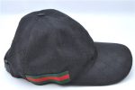 Authentic GUCCI Web Sherry Line Cap GG Canvas Leather Size M 200035 Black G9649 Hot on Sale