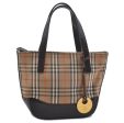 Authentic BURBERRY Nova Check Canvas Leather Hand Bag Purse Brown Beige 3128D Cheap