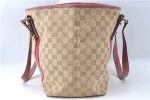 Auth GUCCI Sherry Line Shoulder Tote Bag GG Canvas Leather 139260 Beige J0565 For Cheap