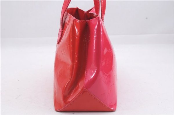 Authentic Louis Vuitton Vernis Wilshire PM Hand Bag Red Pink Bi-Color LV 3208D on Sale