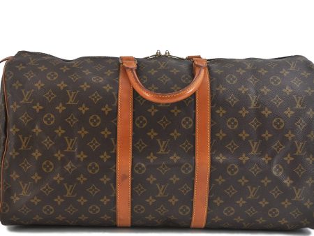 Authentic Louis Vuitton Monogram Keepall 55 Boston Bag M41424 LV 2879D Hot on Sale