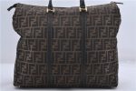 Authentic FENDI Zucca 2way Shoulder Hand Bag Canvas Leather Brown 3111D Online Hot Sale