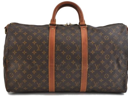 Auth Louis Vuitton Monogram Keepall Bandouliere 50 Boston Bag M41416 LV 2667D Discount