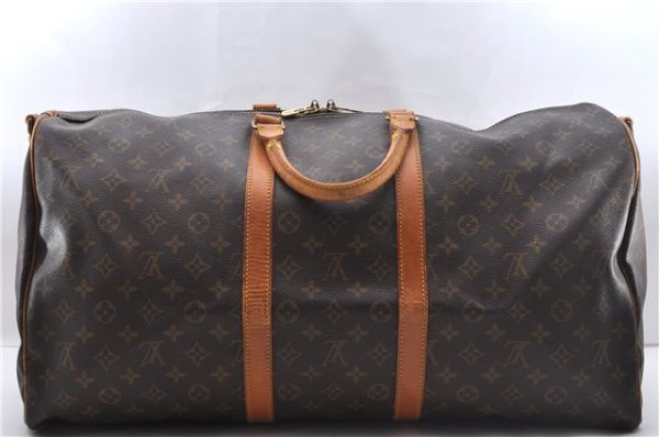 Auth Louis Vuitton Monogram Keepall Bandouliere 55 Boston Bag M41414 LV 2669D Online