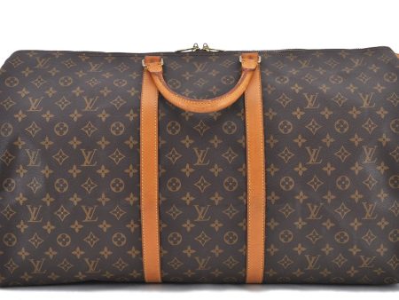 Authentic Louis Vuitton Monogram Keepall 60 Boston Bag M41422 LV H8749 on Sale