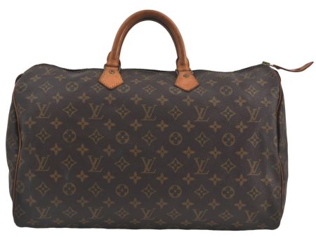 Authentic Louis Vuitton Monogram Speedy 40 Hand Boston Bag M41522 LV 5545D Online now