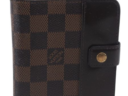 Authentic Louis Vuitton Damier Compact Zip Bifold Wallet Purse N61668 LV 5591D Sale