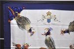 Authentic HERMES Carre 90 Scarf  Chasse a VOL  Silk Blue 2981D on Sale