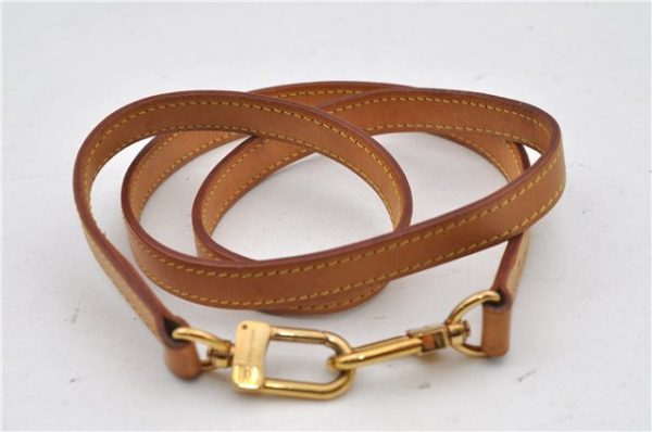 Authentic Louis Vuitton Leather Shoulder Strap Beige 39.4  LV 3158D Fashion