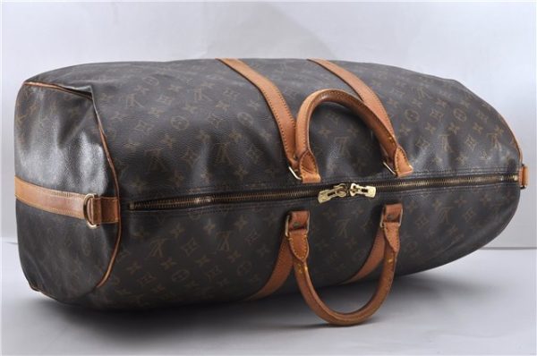 Auth Louis Vuitton Monogram Keepall Bandouliere 55 Boston Bag M41414 LV 2669D Online