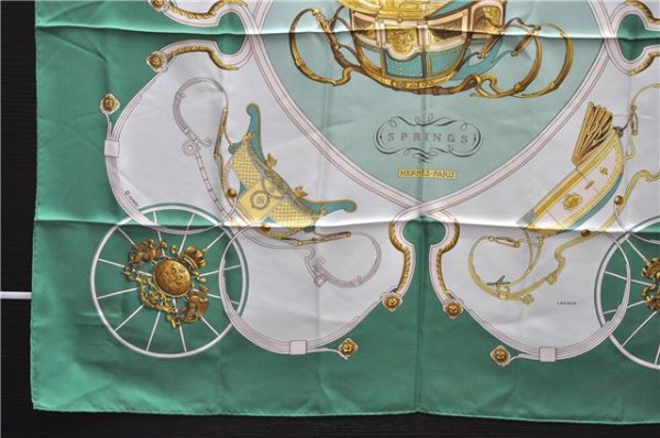 Authentic HERMES Carre 90 Scarf  SPRINGS  Silk Green 2972D Discount