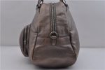 Authentic PRADA Vit Daino Leather Shoulder Bag Purse BL0557 Gray 6189C Fashion