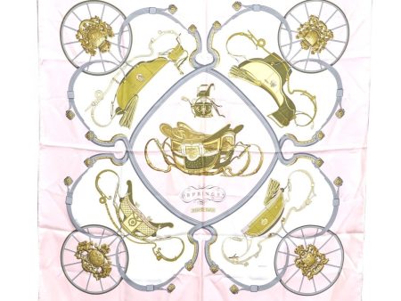 Authentic HERMES Carre 90 Scarf  SPRINGS  Silk Light Pink H9635 Cheap