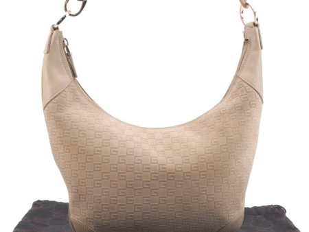 Authentic GUCCI Shoulder Hand Bag Purse Suede Leather 0014158 Beige 3198D Supply