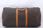 Auth Louis Vuitton Monogram Keepall Bandouliere 60 Boston Bag M41412 LV 2881D Fashion