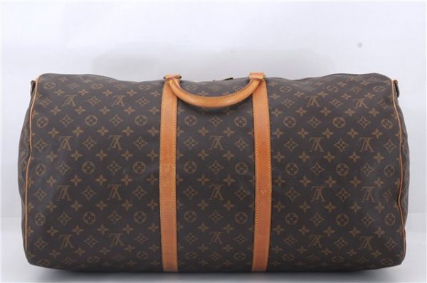 Auth Louis Vuitton Monogram Keepall Bandouliere 60 Boston Bag M41412 LV 2881D Fashion