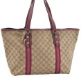 Auth GUCCI Sherry Line Shoulder Tote Bag GG Canvas Leather 139260 Beige J0565 For Cheap