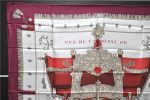 Authentic HERMES Carre 90 Scarf  VUE DU CARROSSE  Silk Bordeaux Red 3006D Cheap