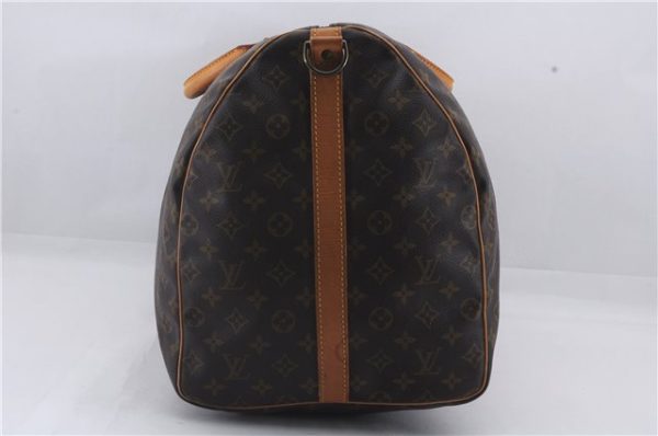 Auth Louis Vuitton Monogram Keepall Bandouliere 60 Boston Bag M41412 LV 2881D Fashion