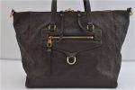 Auth LOUIS VUITTON Monogram Empreinte Lumineuse PM Tote Bag M93409 Brown 7112C Fashion