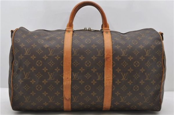 Auth Louis Vuitton Monogram Keepall Bandouliere 50 Boston Bag M41416 LV 2663D Online