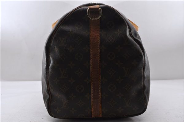 Auth LOUIS VUITTON Monogram Keepall Bandouliere 55 Boston Bag M41414 LV 1147C Cheap