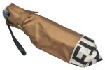 Authentic FENDI Zucca Folding Umbrella Gold Black White H1552 on Sale