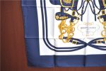 Authentic HERMES Carre 90 Scarf  BRIDES de GALA par  Silk Blue Navy Box H7493 Supply