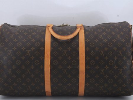 Auth Louis Vuitton Monogram Keepall Bandouliere 60 Boston Bag M41412 LV 3543D Online