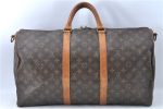 Auth Louis Vuitton Monogram Keepall Bandouliere 50 Boston Bag M41416 LV 0382B For Sale