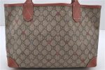 Auth GUCCI GG Supreme Stars Shoulder Tote Bag PVC Leather 309499 Brown 8638C Online Hot Sale