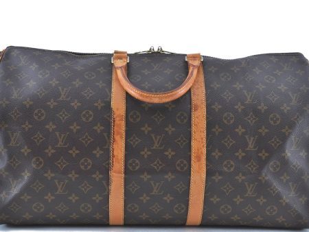 Auth LOUIS VUITTON Monogram Keepall Bandouliere 55 Boston Bag M41414 LV H7756 Cheap