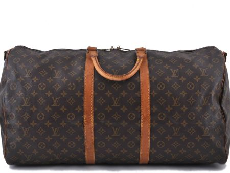 Auth LOUIS VUITTON Monogram Keepall Bandouliere 60 Boston Bag M41412 LV 4488C Online