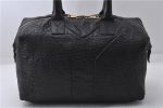 Authentic YVES SAINT LAURENT Easy Boston Hand Bag Leather 208315 Black 1697D Online