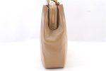 Authentic Ferragamo Leather Shoulder Hand Bag Purse Beige 5188C Fashion