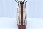 Authentic BURBERRY Nova Check Shoulder Tote Bag Canvas Leather Beige Red H8220 Fashion