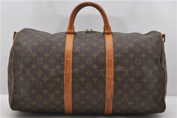 Auth Louis Vuitton Monogram Keepall Bandouliere 50 Boston Bag M41416 LV 2663D Online