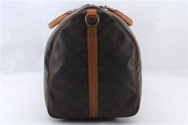 Auth LOUIS VUITTON Monogram Keepall Bandouliere 55 Boston Bag M41414 LV 6275C Cheap