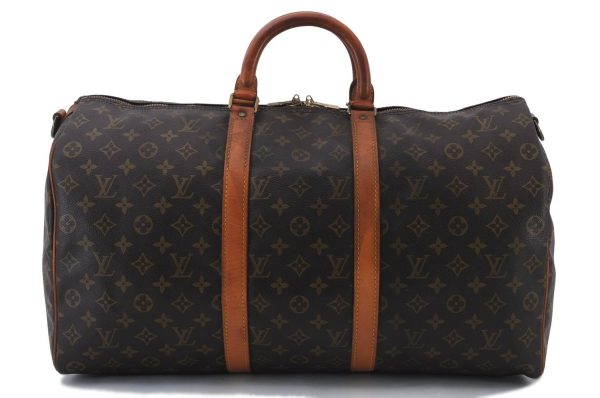 Auth LOUIS VUITTON Monogram Keepall Bandouliere 50 Boston Bag M41416 LV 7057C Discount