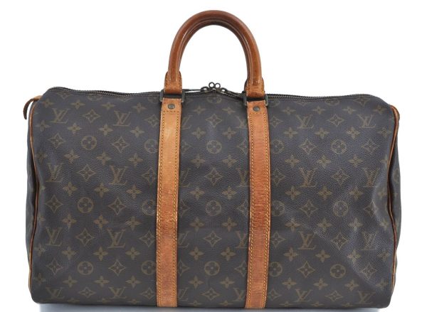 Auth LOUIS VUITTON Monogram Keepall Bandouliere 45 Boston Bag M41418 LV H3274 Discount